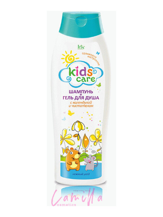 IRIS Kids Care Детский шампунь и гель д/душа с календулой и чистотелом 400 мл