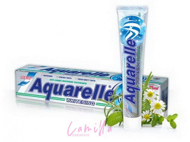 Зубная паста Aquarelle Whitening двухцветная 75мл /50