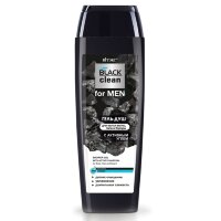 BLACK CLEAN for MEN Гель-душ с акт углем д/мытья волос/тела и бороды 400мл/