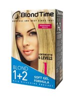 BLOND 1+2 марки BLOND TIME осветляющий продукт для волос (гель осветлитель, окислитель 12%.)/30