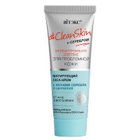 Clean Skin с серебром д/пр.кожи Матирующий CICA-крем от акне и воспалений, 40мл